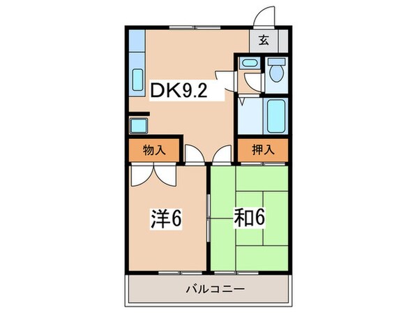 グリ－ンライフ奥津の物件間取画像